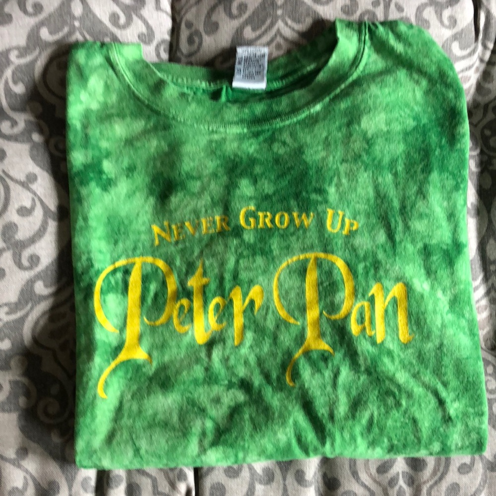 Never Grow Up. Souvenir T shirt from Peter Pan.
